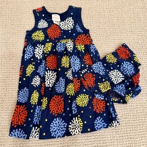 Hanna Andersson Colorful Firework Pattern Dress 2T